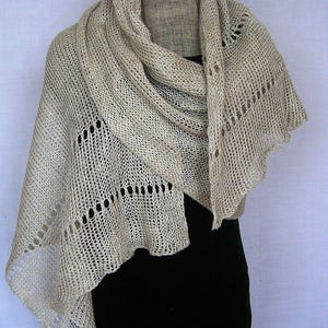 Natural Linen Shawl - Wedding Shawl -pure Linen Wrap  Linen Flax Shawl Natural Linen Scarf  Bridesmaids Wrap grey linen scarf