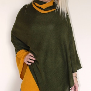Green poncho, Knit poncho, sweater wrap, wool scarf, women sweater, wool cape, wool sweater, knit cape,knit scarf,knit sweater,women fashion