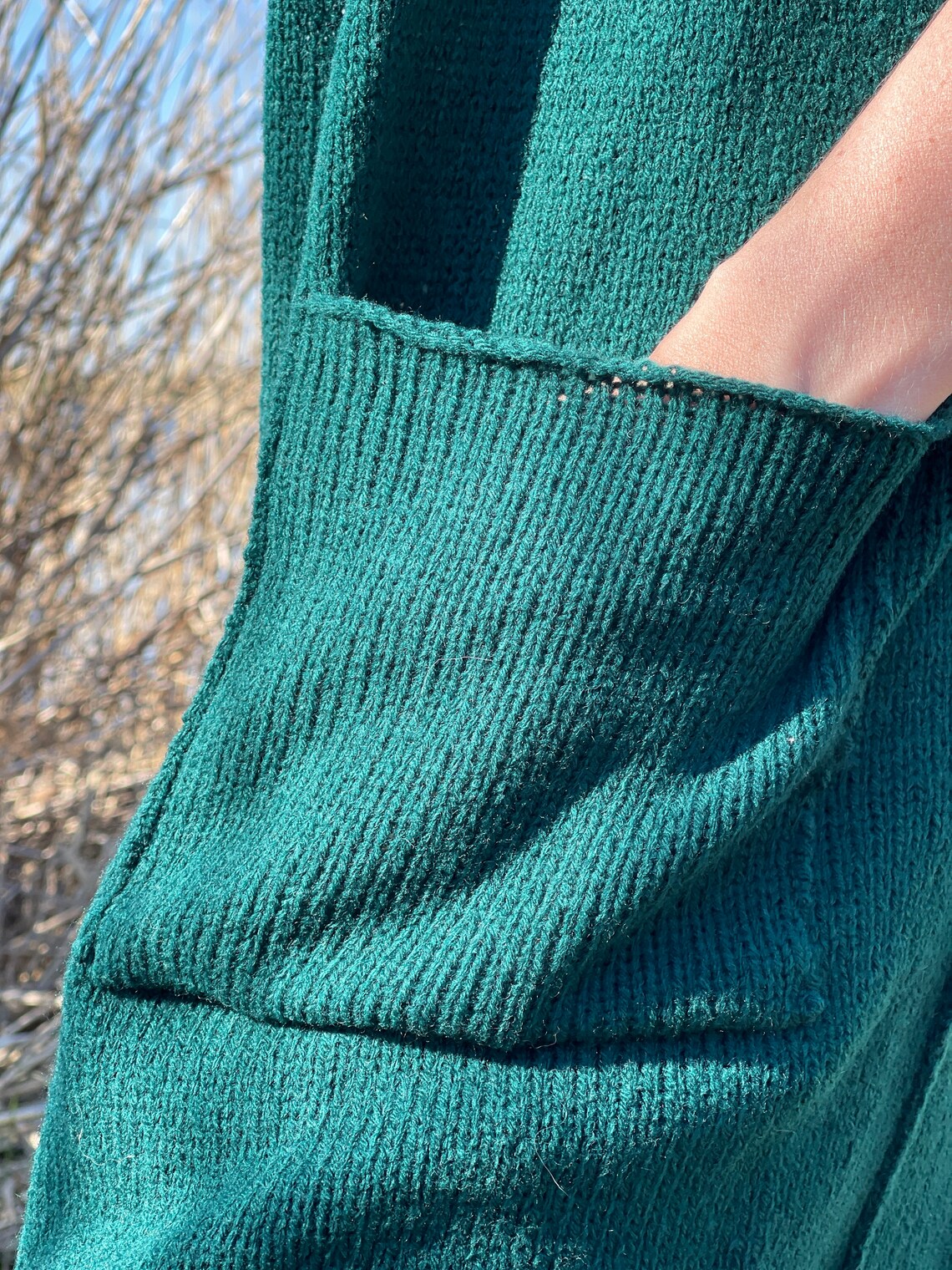 Wool Cardigan Jacket With A Hood Long Jacket Green Knit Etsy