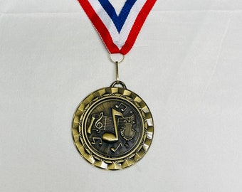 music medal / 1st place medal / custom medal / personalized medal / medal / music award / music