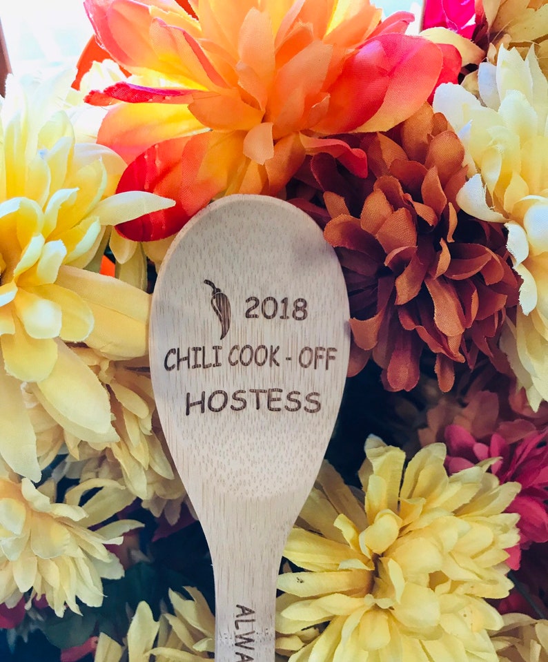 chili cook off engraved spoon