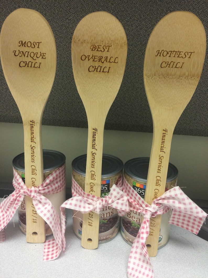 chili cook off engraved spoon