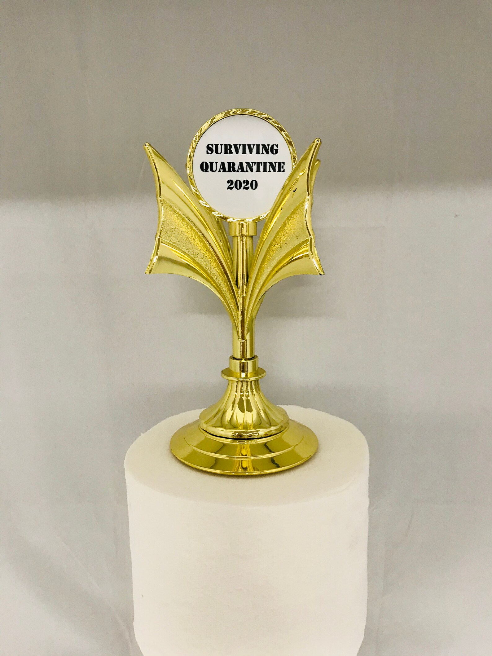 Toilet paper trophy / toilet paper survivor / funny trophy / Etsy