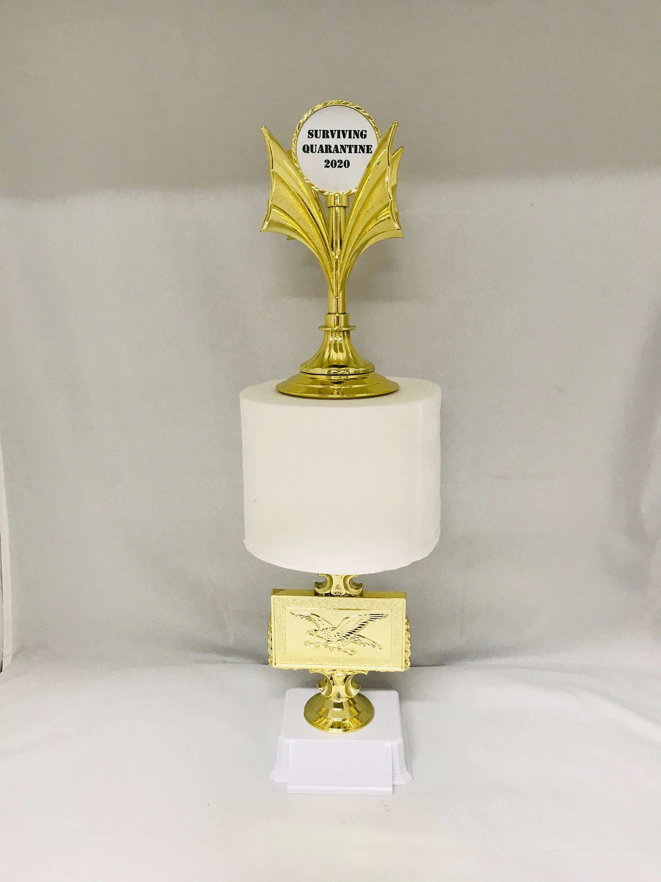 Toilet paper trophy / toilet paper survivor / funny trophy / Etsy