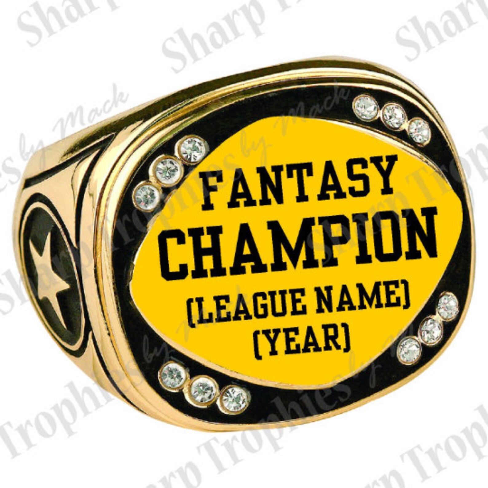 Fantasy Football Ring / Champion Ring / Custom / Free Shipping Etsy