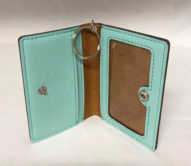 Keychain card holder / id holder wallet keychain / Etsy