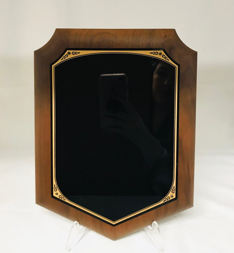 plaque laser engraved 9x12 Shield