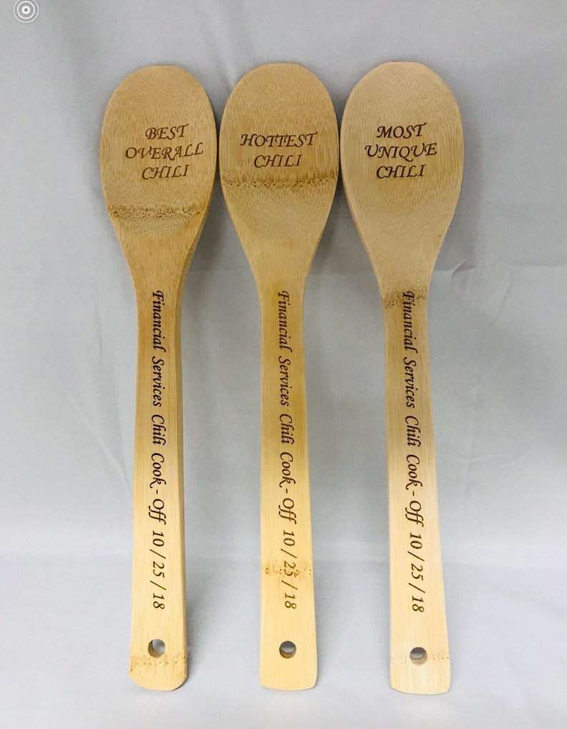 chili cook off engraved spoon