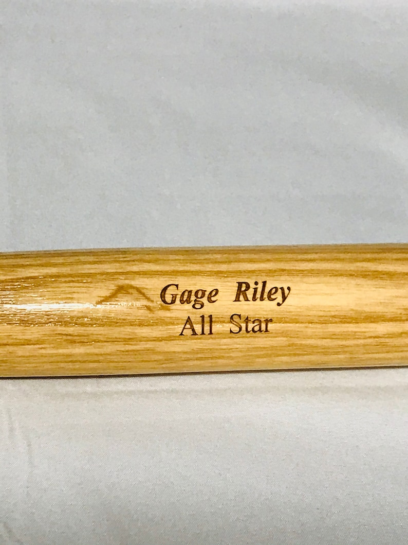 Personalized 18 wood baseball bat / laser engraved Etsy