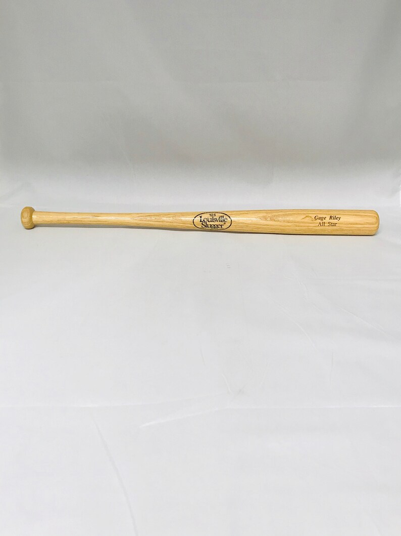 Personalized 18 wood baseball bat / laser engraved Etsy