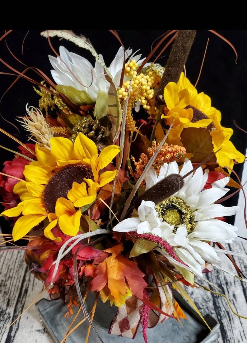 Thanksgiving Table Arrangement, Pumpkin centerpiece, Fall floral arrangement, Pumpkin decor, Fall decor, Autumn centerpiece, Give thanks image 9