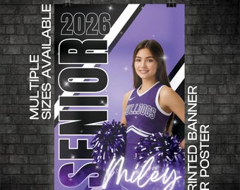 Custom Printed Vinyl Sports Banner, Highschool Cheer Poster, Senior Cheer Banner (BAN-CHEER1002)