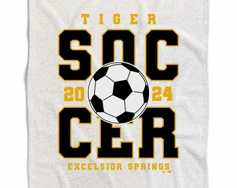 Manta de estadio de dos líneas de fútbol personalizada, manta de sudadera polar, manta deportiva personalizada (BLANKET1124)