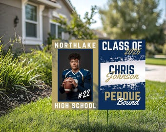 Custom Graduation Yard Sign, Senior Yard Sign 2029, College Bound Sign, Personalized Graduation Sign, High School Senior Decor (YS1010)