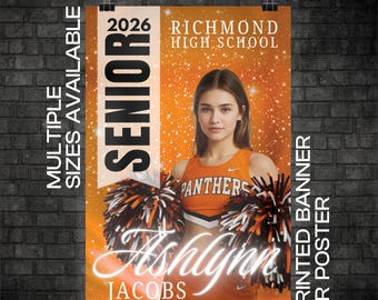 Custom Printed Vinyl Sports Banner, Highschool Cheer Poster, Senior Cheer Banner (BAN-CHEER1003)