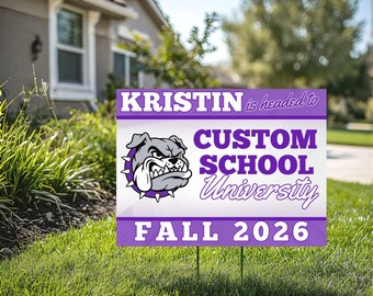 Custom Graduation Yard Sign, Senior Yard Sign 2029, College Bound Sign, Personalized Graduation Sign, High School Senior Decor (YS1005)