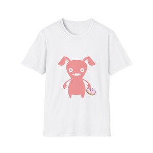 Donut Dog Pink Unisex Softstyle T-Shirt