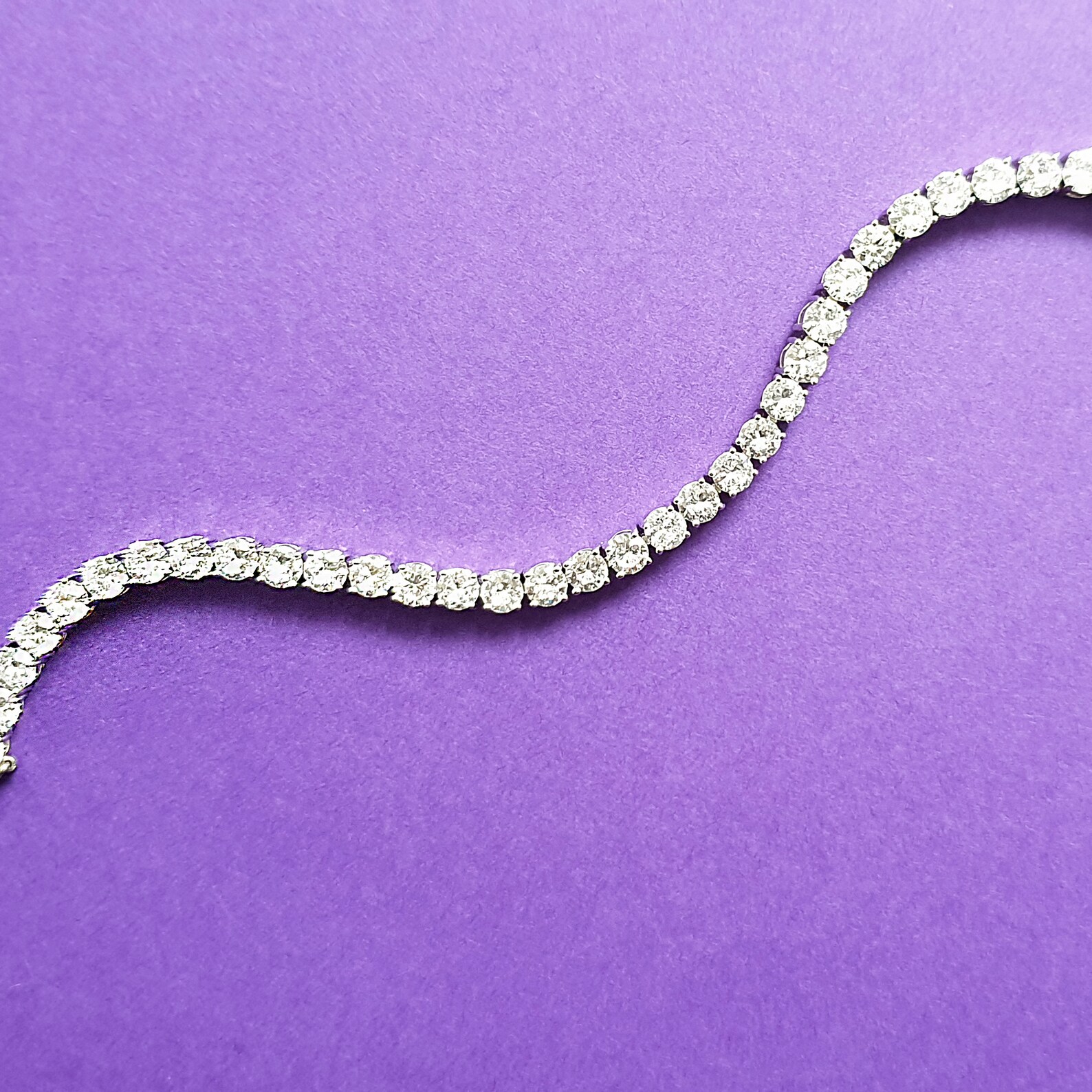 Sterling Silver Diamond Tennis Bracelet Diamond Bracelet Christmas Gift