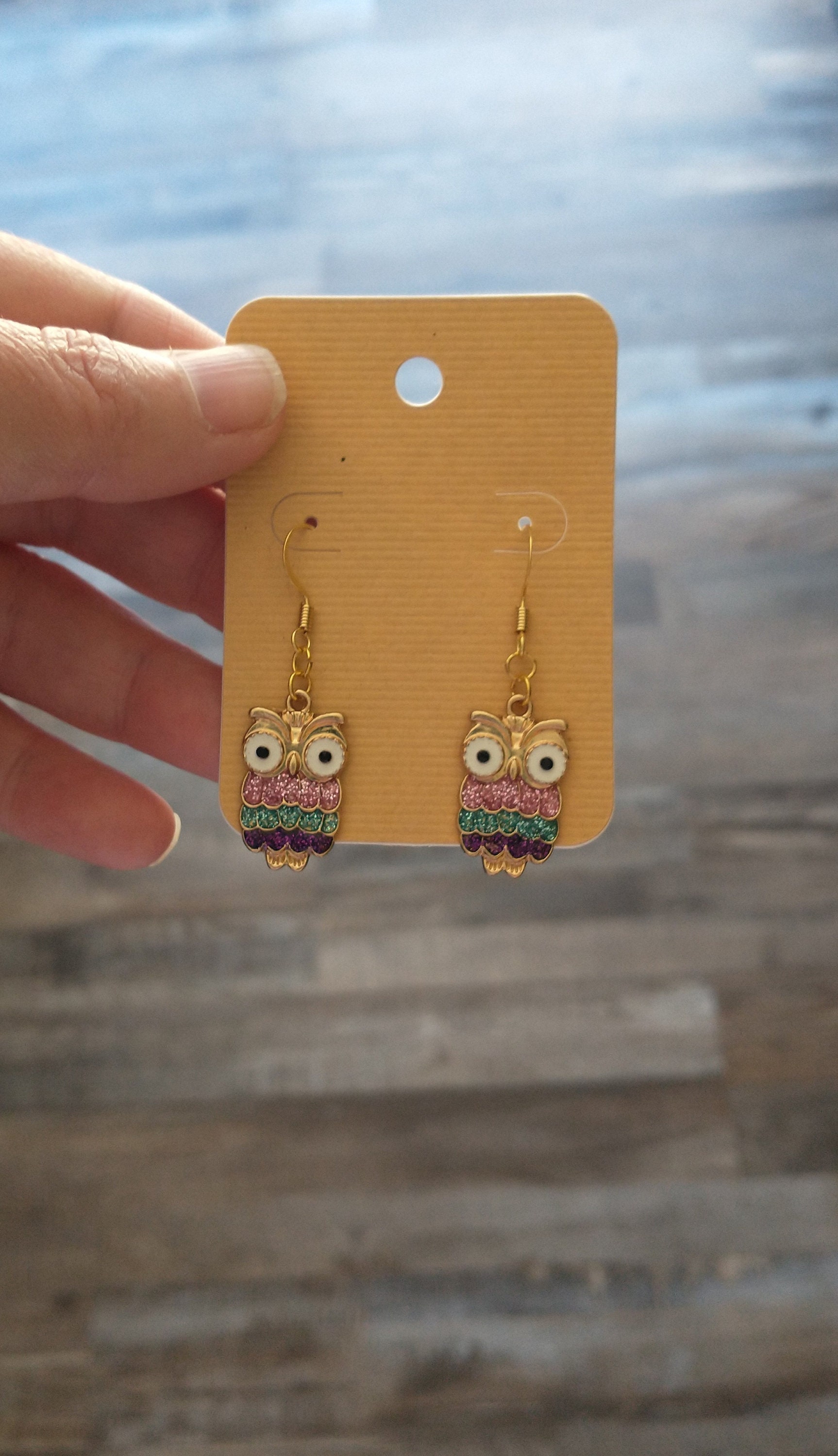 Gold Owl Earrings Gold Drop Earrings Owl Earrings Owl - Etsy