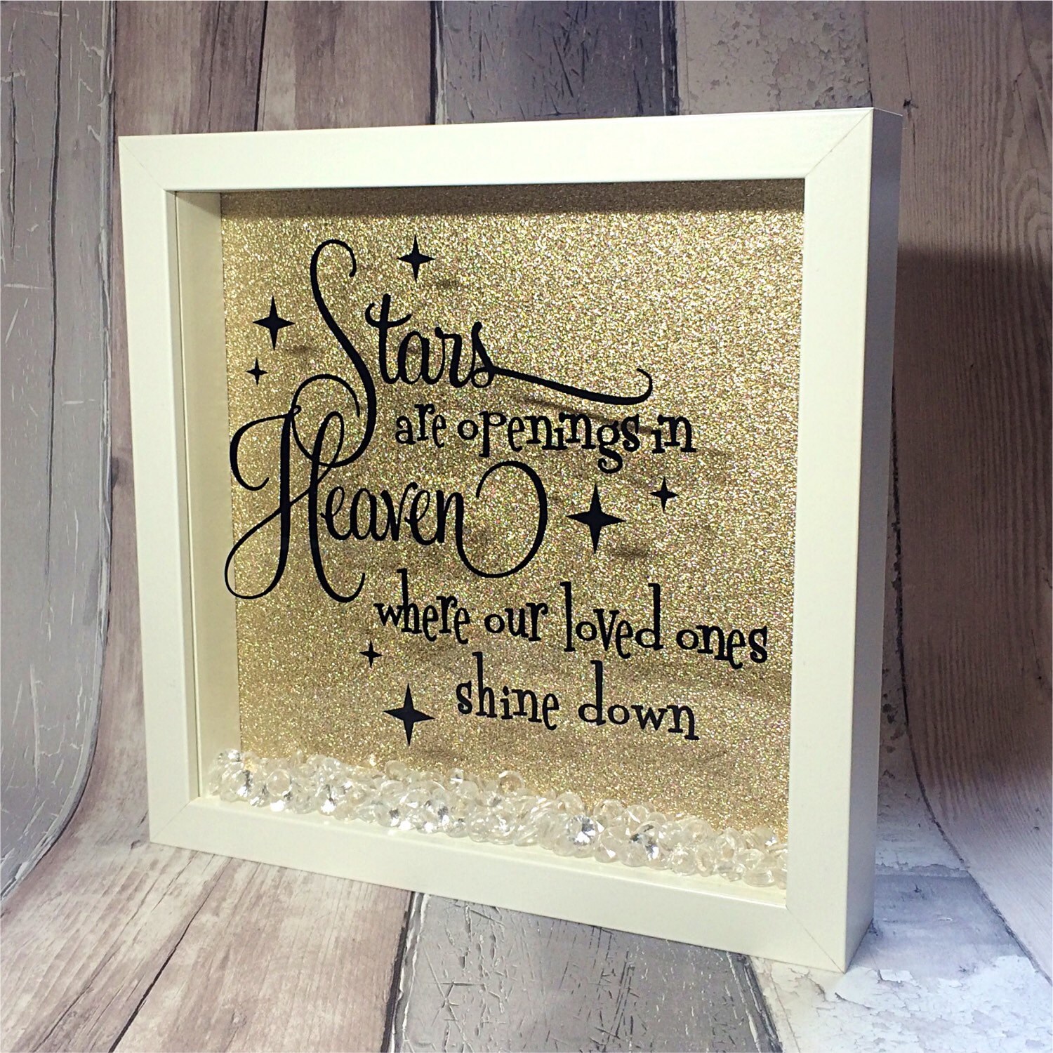 Inspirational quote in memory of memorial box picture box Etsy