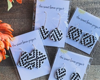 Black and White earrings