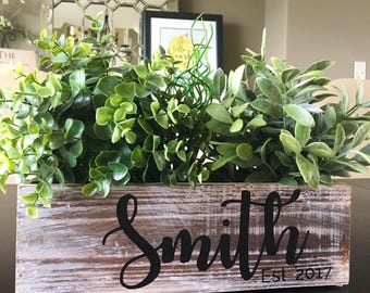personalized rustic planters or centerpieces