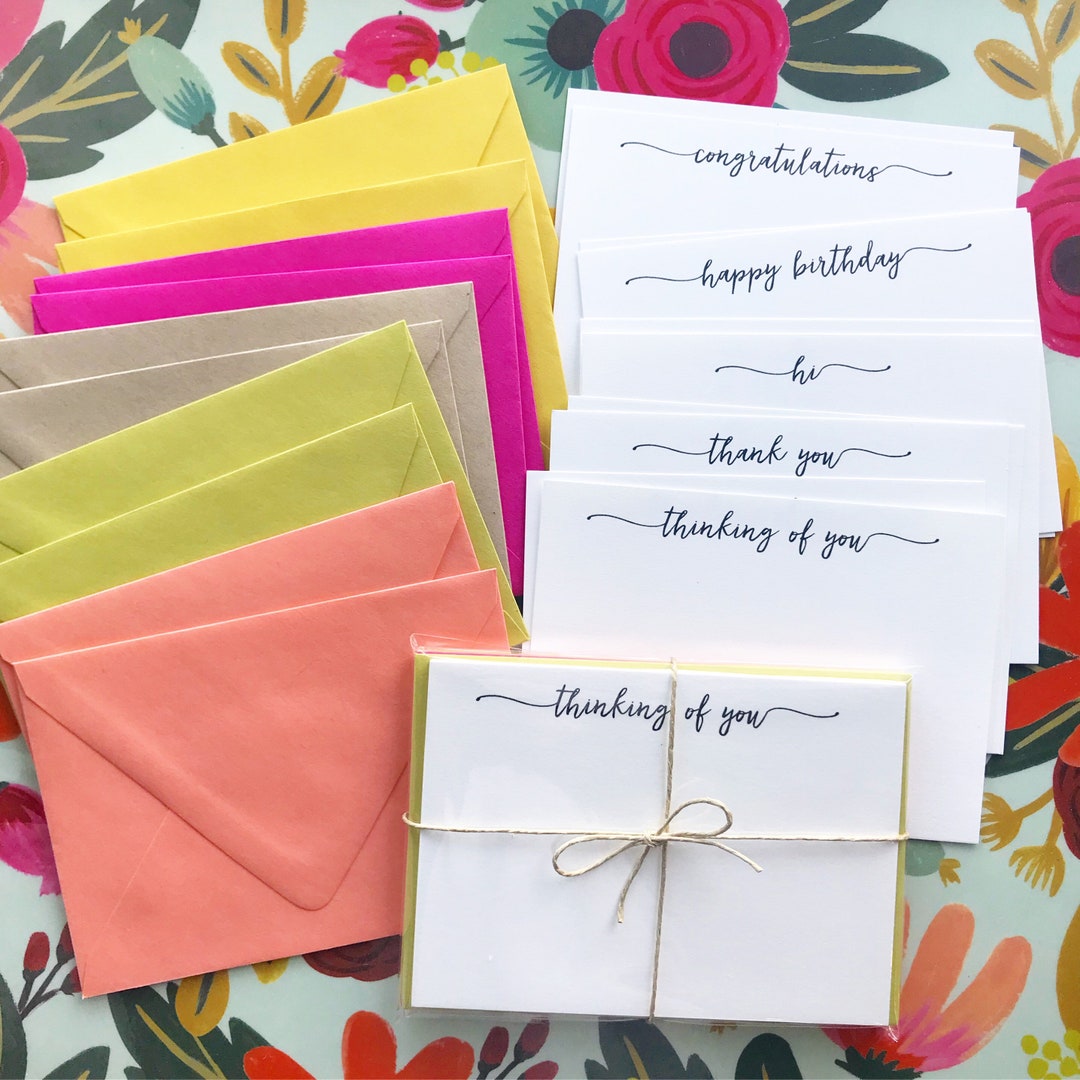 10ct Stationery / Note Card Set: Variety Pack or Single Greeting - Etsy