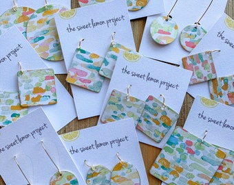 watercolor earrings