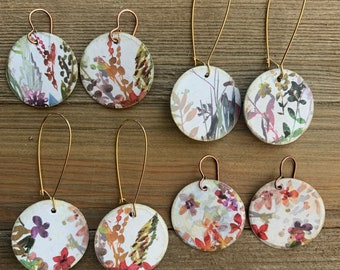 fall floral earrings