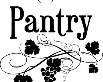Pantry designs- kitchen  wood or glass doors decal
