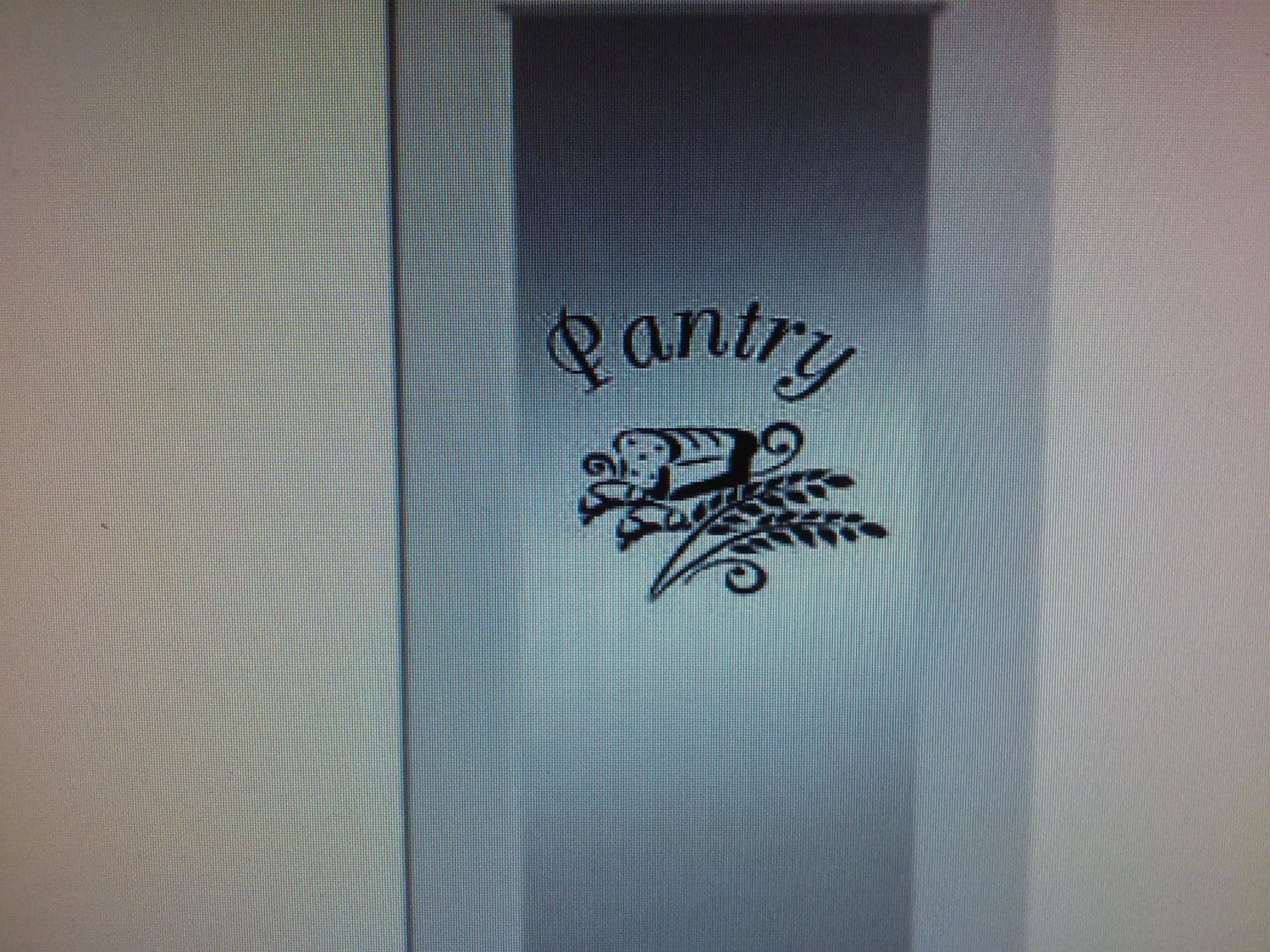 Pantry with wheat and bread graphics- kitchen door decal