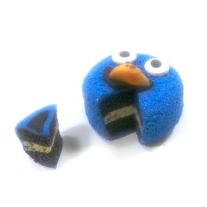 Dollhouse Miniature 1/6 Cookie Monster Chocolate Cake Dollhouse Miniature - Sale! 15% OFF