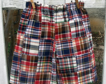 Preppy boys madras shorts for spring and summer fun!