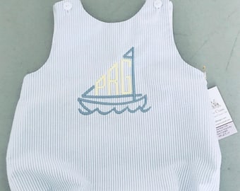 Monogrammed Sailboat Bubble