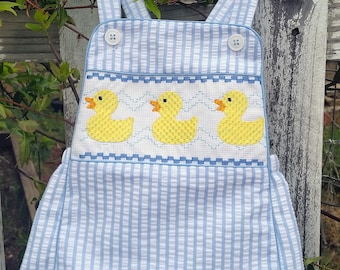 Machine Smocked Baby Sunsuit