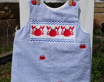 Machine Smocked Crab Shortall