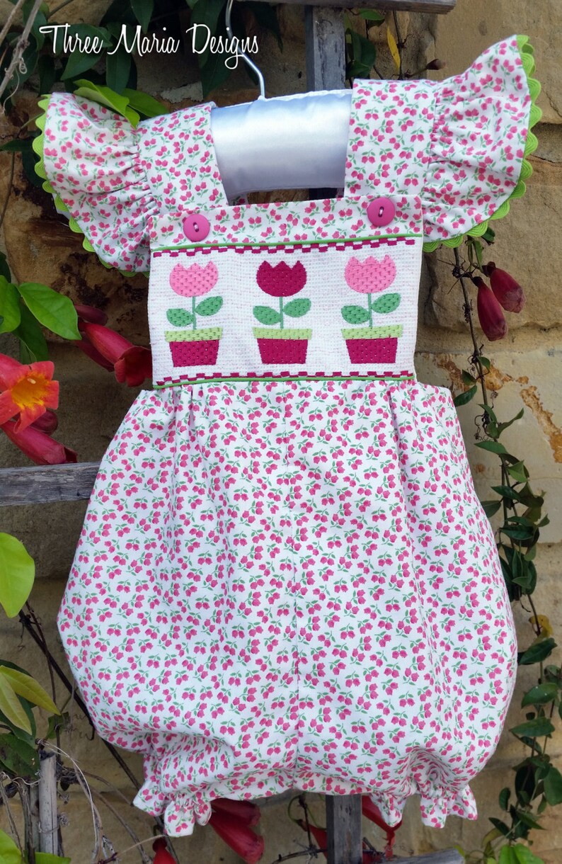 Girls Flower Romper Etsy
