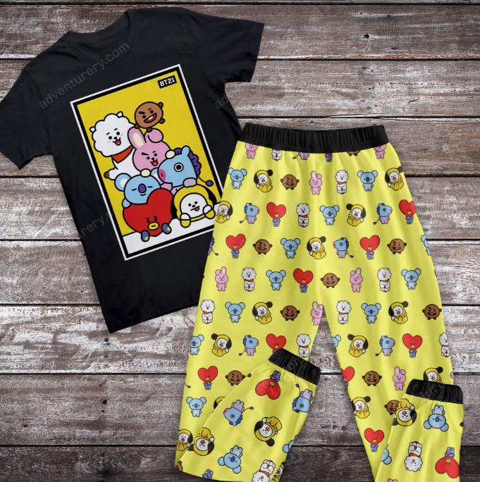 Koya Pijamas De Bt21 Para Mujer Sleepwear Pijama Bt21 Amazon Bt21