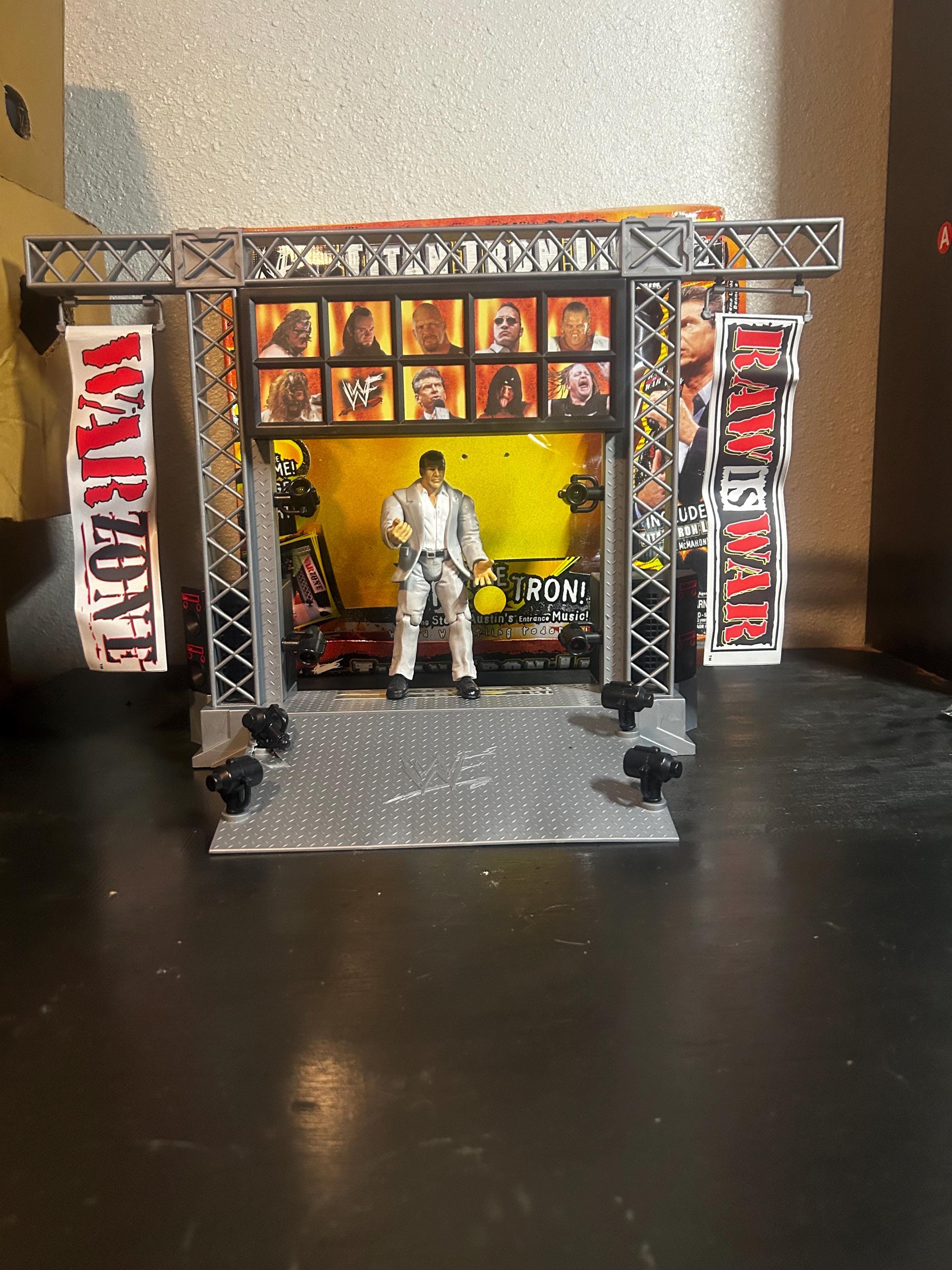 WWE WWF Jakks Titan Tron Live Stage Complete Set! Mr.mcmahon - Etsy