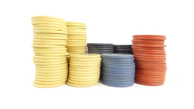 Authentic! 140 Clay Eagle Poker Chips