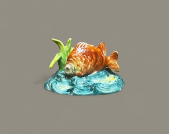 Antique Dresden Saxony Carl Thieme Fish Figurine