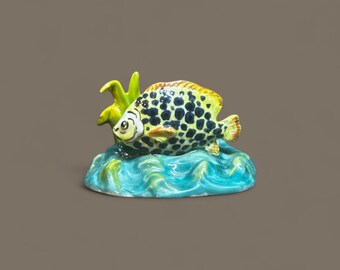 Antique Dresden Saxony Carl Thieme Fish Figurine