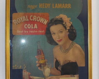 WOAH! Hedy Lamarr "Royal Crown Cola" Movie Advertisement