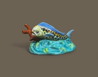 Antique Dresden Saxony Carl Thieme Fish Figurine