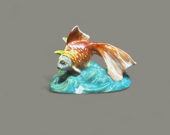 Antique Dresden Saxony Carl Thieme Fish Figurine