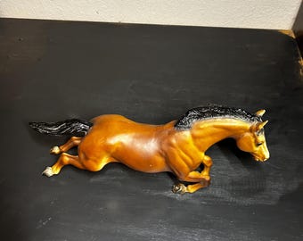 Vtg Breyer USA Horse Jumping Bay 14" Long MISSING STAND