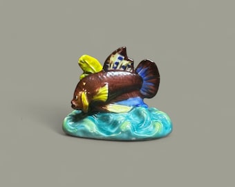 Antique Dresden Saxony Carl Thieme Fish Figurine