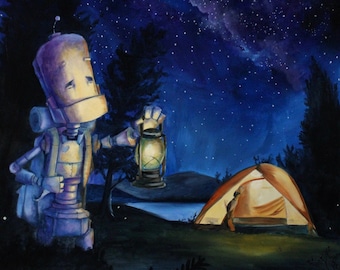 Camping Bot Robot Painting