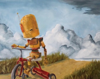 TRICYCLE BOT robot painting print