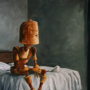 DAY DREAMER BOT robot print of painting